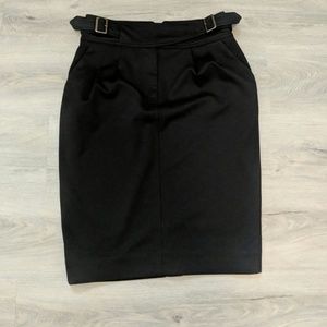 Anthropologie Maeve double belt pencil skirt